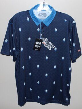 3/$188❤️Star Wars RSVLTS Breakfast Balls 12 Parsecs Polo Shirt Millennium Falcon